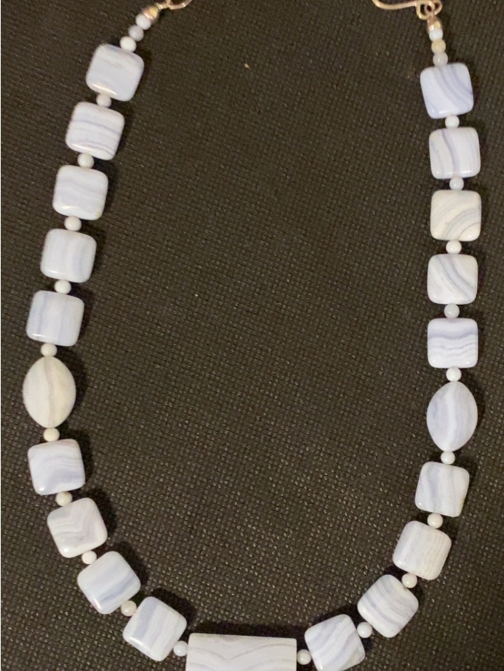 Jay King Mine Finds Blue Lace Agate Necklace in Sterling Silver